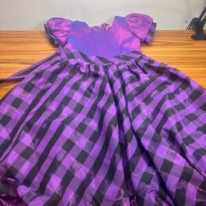Elegant Kids Formal Dress in Purple and Black